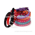 Factory Wholesale Crystal Rhinestones Cow Suede Pet Collars Dog Products Collars